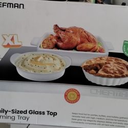 BRAND NEW Chefman XL Family-Sized Glass Top Warming Tray