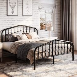 Queen Size Metal Platform Bed Frame
