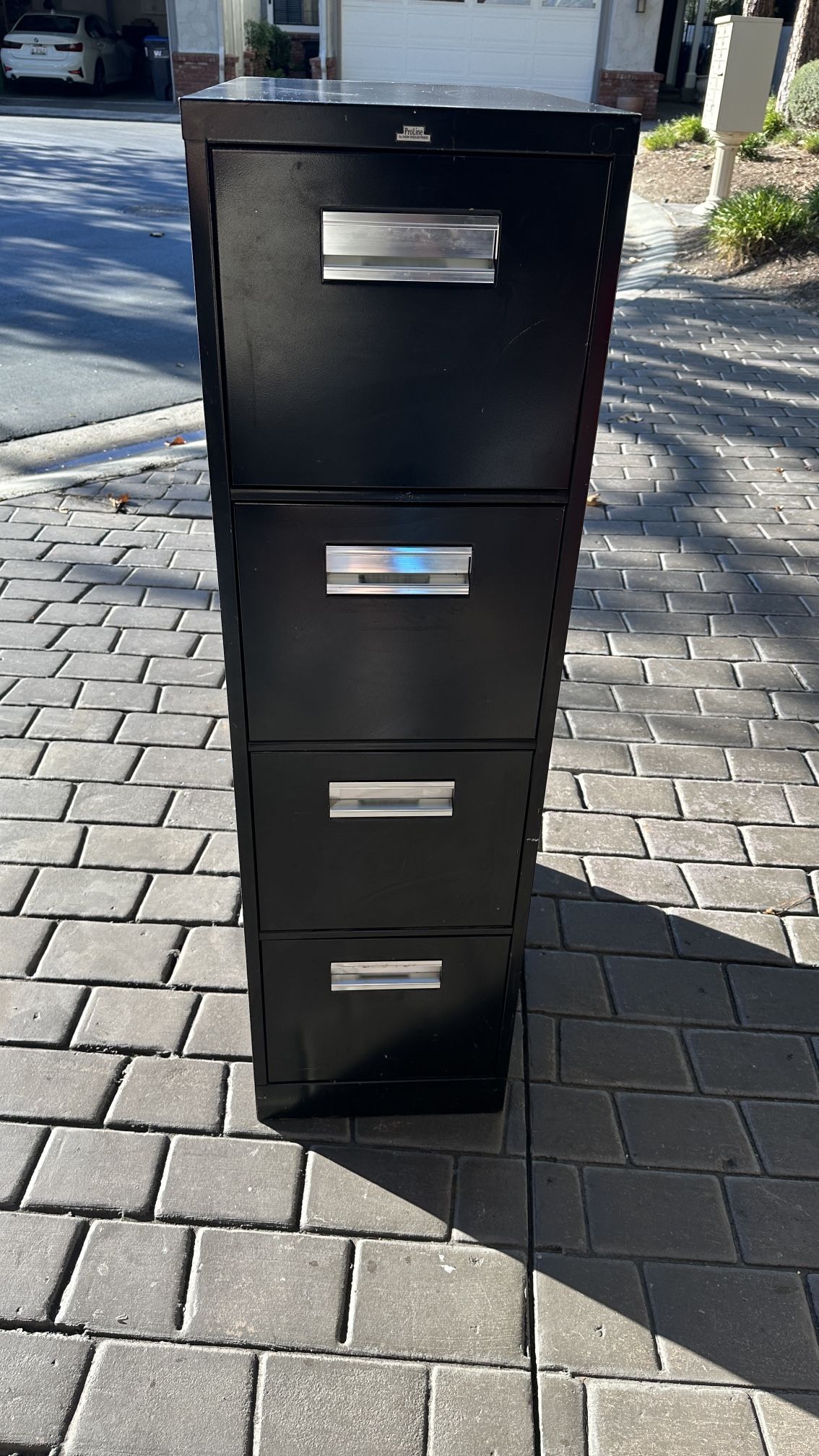 Black Metal file cabinet