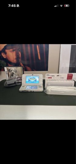 Black Friday Mario White CFW New N3DS 64GB Console + RARE Nintendo Charge Cradle