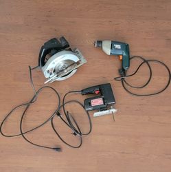3 Pieces Power Tool Set – Circular Saw, Drill, Jigsaw