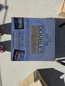 Cake plate doubles for chips and dips