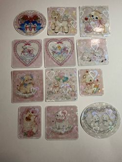 Holographic Kawaii Animal Sticker Set
