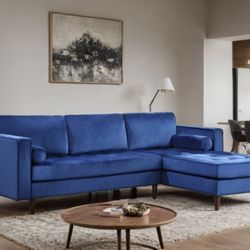 Blue Sectional Sofa Set