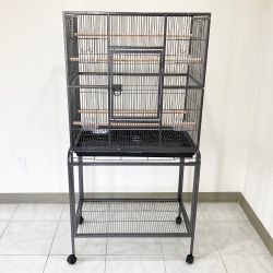 New $135 Large 63” Bird Cage for Mid-Sized Parrots Cockatiels Conures Parakeets Lovebirds Budgie, 32x19x63”
