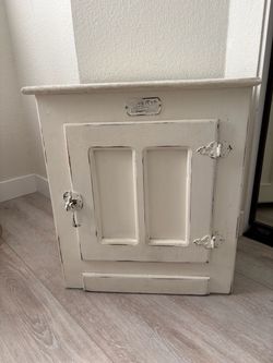 White Clad Icebox Cabinet