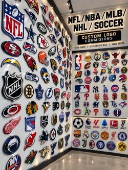 Custom Sports Team Wall Logo | Resin Finish | Up to 10”