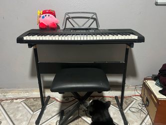 Best Choice Products 61-Key Lighted Keyboard Piano Set + Stand & Bench