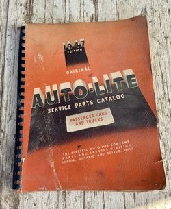 Original 1947 Edition Auto-Lite Service Parts Catalog