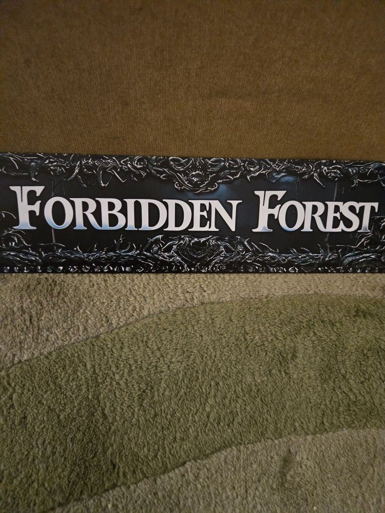 Harry Potter Forbidden Forest Sign Tin 16" x 4"