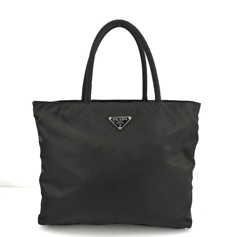 𝐏𝐑𝐀𝐃𝐀 Nylon Leather HandBag Black