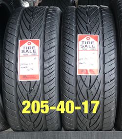 2 used tires 205/40/17 Kumho Ecsta