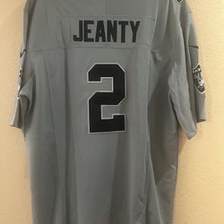 Ashton Jeanty #2 Raiders Grey Jersey Vapor Limited Edition Size XXL