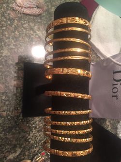 24 k gold plated bangles $5 each obo
