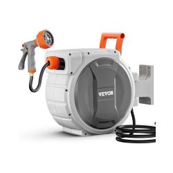 VEVOR Retractable Garden Hose Reel 100FT – Wall Mount Auto Rewind (Brand New)