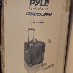 Pyle Portable Speaker- Disco Jam System Machine with LED Party Light