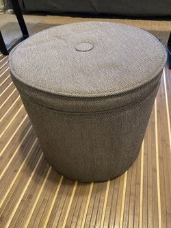 Round Storage Ottoman