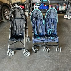 1 Single stroller And A Double Stroller 
