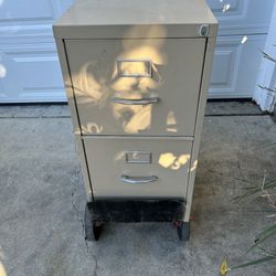 Vintage Metal 2 drawer File Cabinet