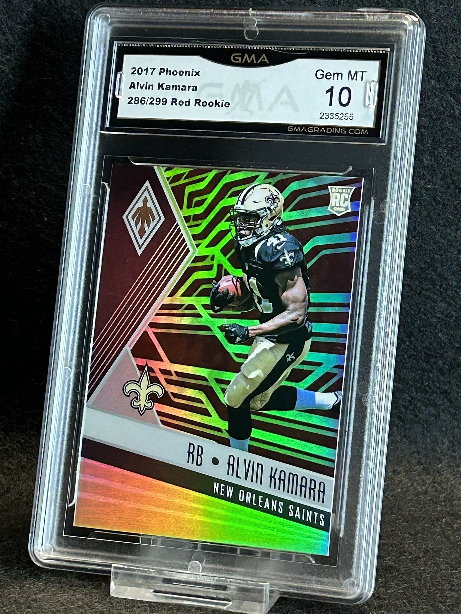 2017 Phoenix 🔥 Alvin Kamara 🔥 Red Rookie 286/299 GMA 10 💎 Mint - New Orleans Saints