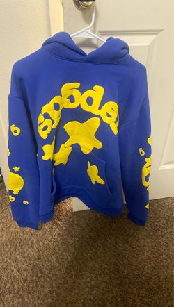 Blue and yellow spider hoodie