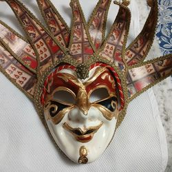 Buy 1 Get 1 FREE, Venetian Hand Painted Face Masks Imported From Venice Italy $20 Ea