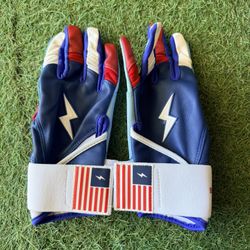 Bruce Bolts Batting Gloves Youth Large 