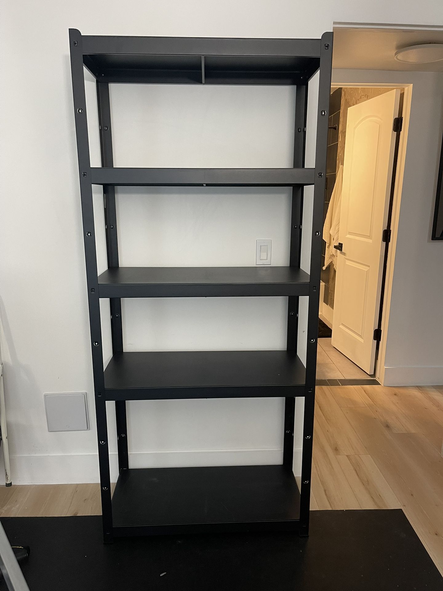 Ikea Black Metal Storage Shelve 