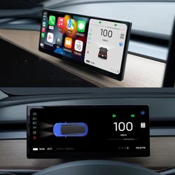 Tesla Model Y/3 Head Up Display Carplay Android Auto Instrument Cluster Display,Online OTA Upgrade,Sync-Info,9”AMD/Intel IPS Touch Screen WiFi Bluetoo