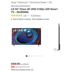 Smart Tv LED LG UHD ThinQ 55 Inch