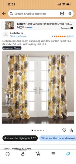 Leah Room Darkening Window Curtain Panel Pair