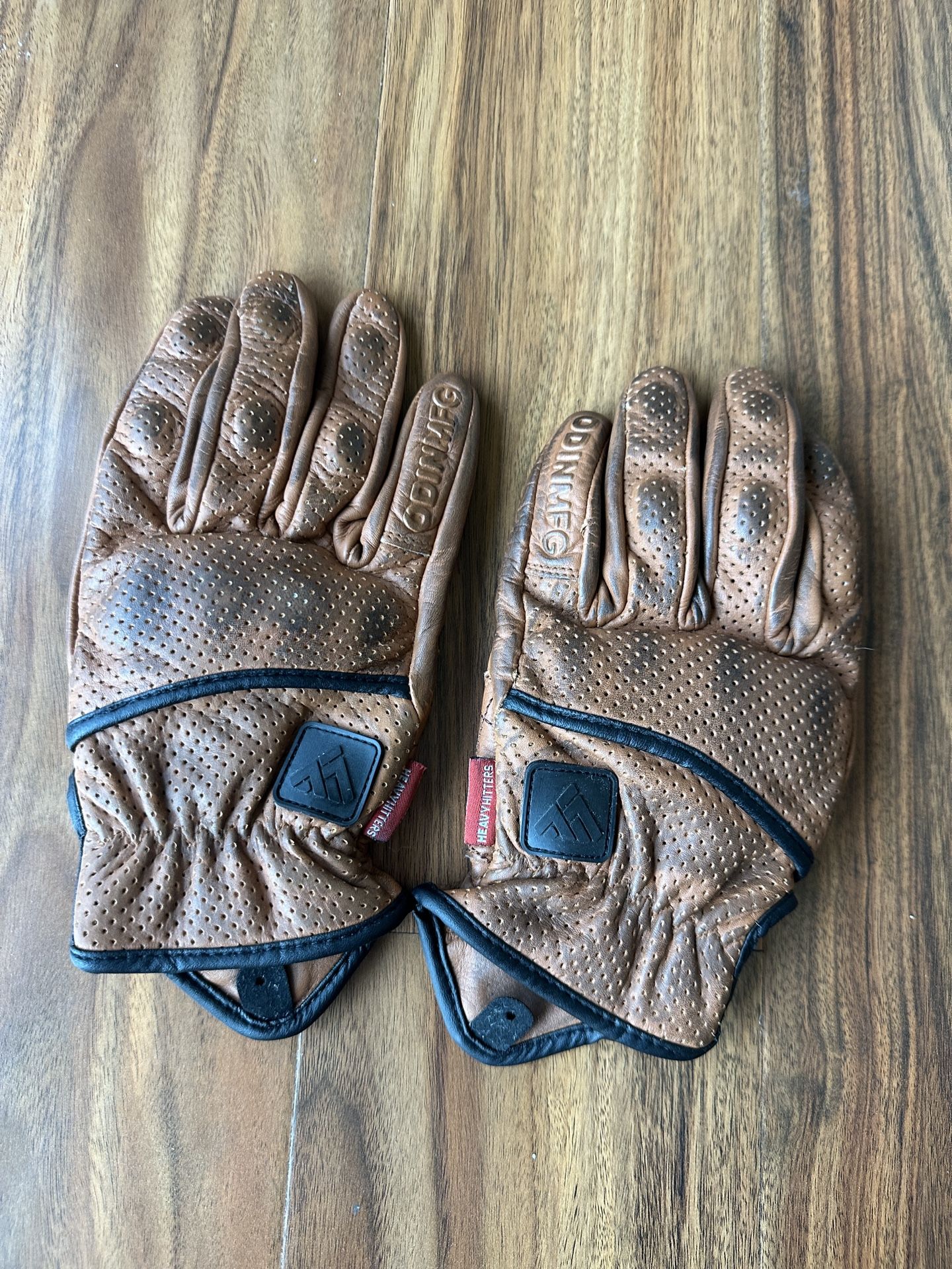 OdinMFG Motorcycle Gloves - Brown/black - Size m