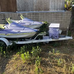 Yamaha Jet Skis With Double Trailer