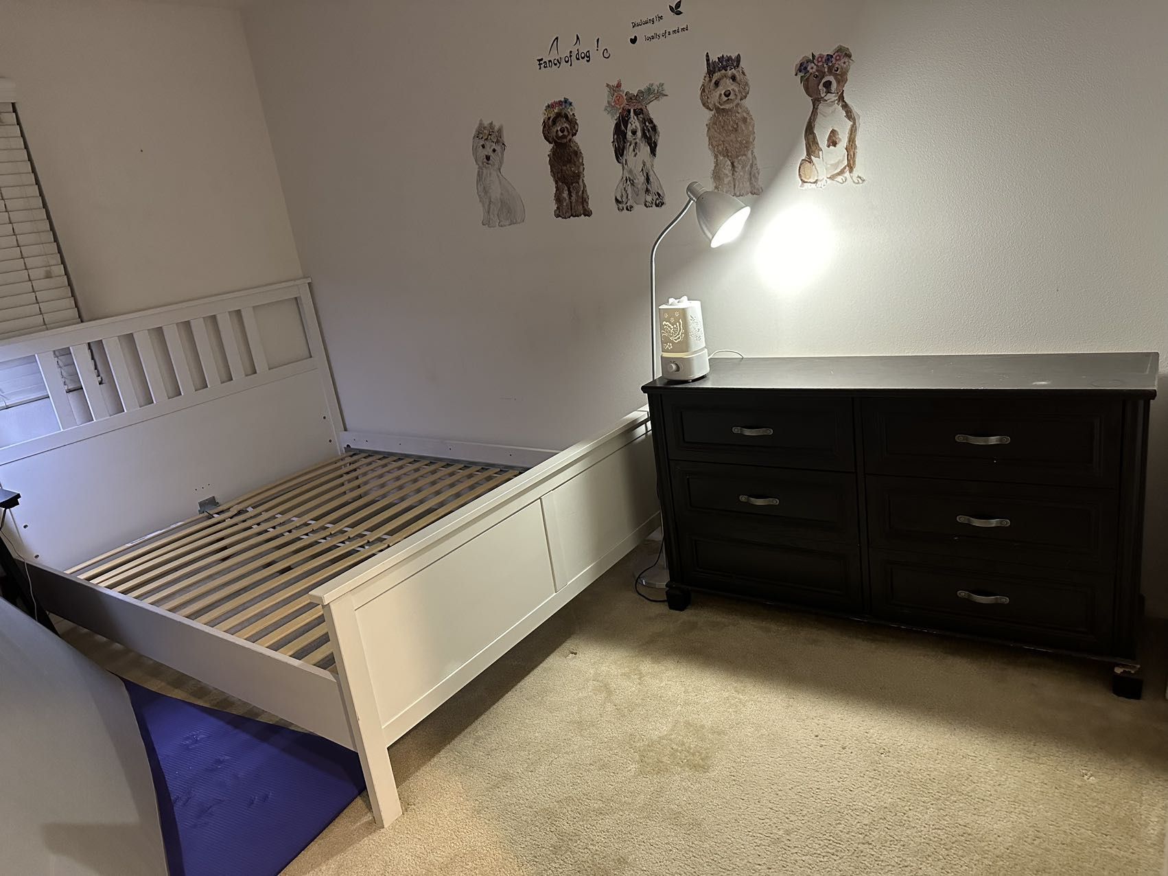 Queen Size Bed Frame And Night Stand For Sale