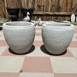 New Flower Pots Made Out Of Cement Perfect Gift 
