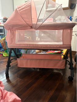 Baby bassinet with canopy