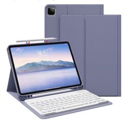 Keyboard Case for iPad Pro 11 inch (4th/3rd/2nd/1st Gen) 2022/2021/2020/2018, Detachable Wireless Bluetooth Keyboard Case with Pencil Holder for iPad 