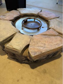 Propane fire pit with propane tank and tank cover