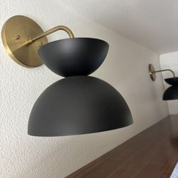 Wall Sconce- Triple Seven Home- black and brass