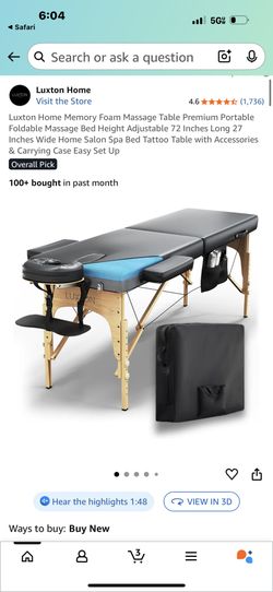 Lexton Massage Table New Portable with Bag