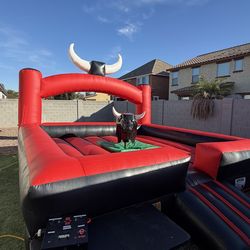 Mechanical bull and tables/chairs