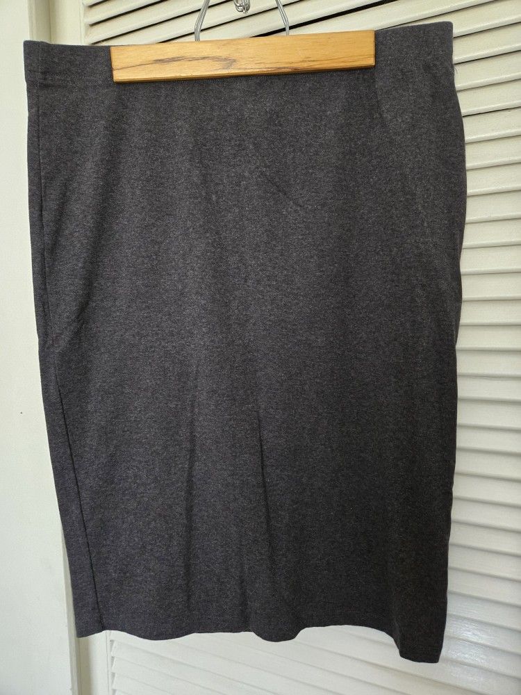 SHEIN Curve Lined Mini Pencil Skirt Women's XL Dark Grey Soft Stretchy Fabric