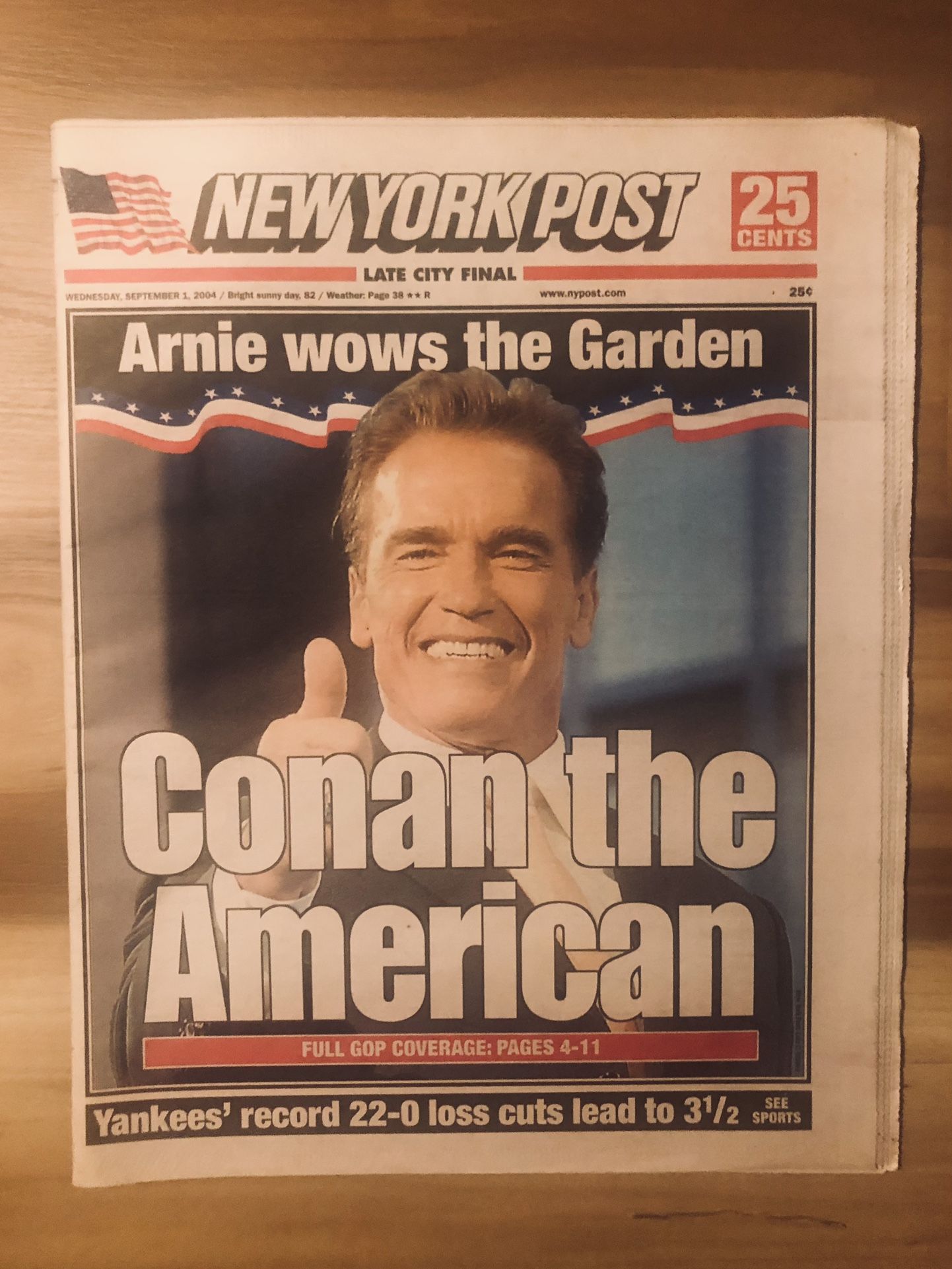 New York Post Newspaper Sep.1,2004-Arnold Schwar Complete Paper-Cool Ads-Stories