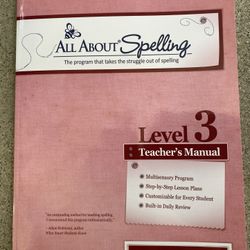 All About Spelling Teacher's Manual Level 3