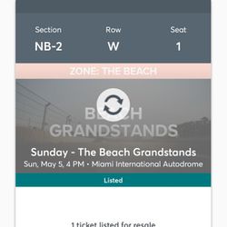 4 Tickets For Miami F1 Race