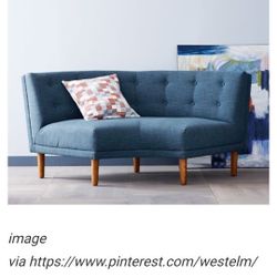West Elm rounded retro sectional