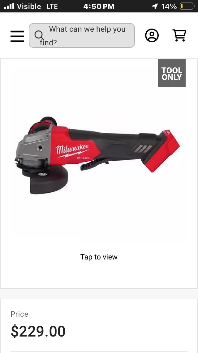 Milwaukee M18 Brushless Cordless Grinder New