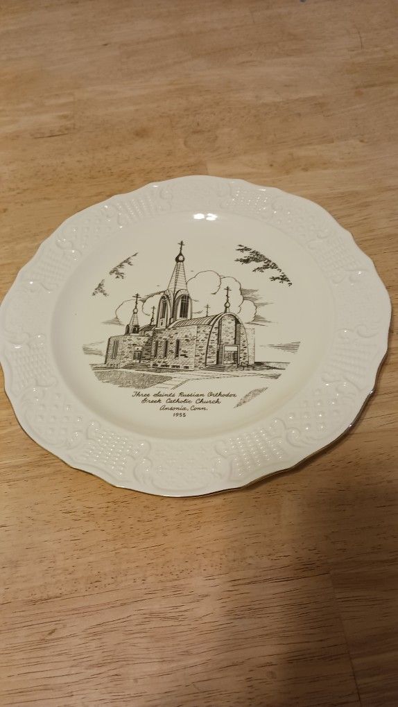 Three Saints Russian Orthodox Greek Catholic Church Ansonia Conn. Plate 1955