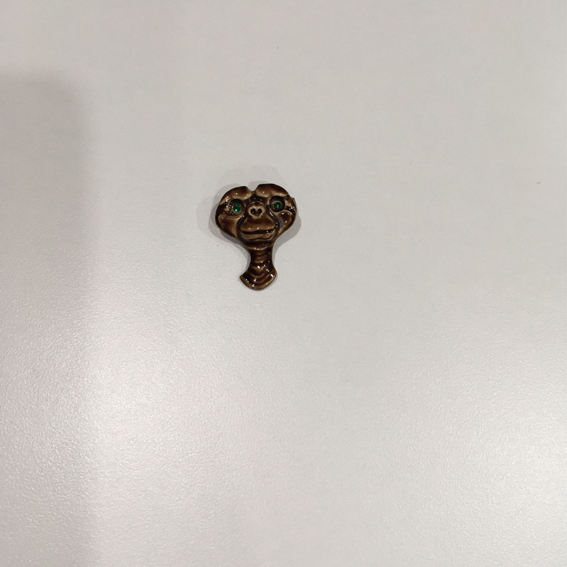 Vintage ET Pin ~ Metal ~ With Blue Rhinestone Eyes