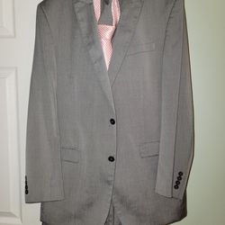Calvin Klein Men Suit In Jacket Size 42L And Pans 36x30 Includes Free Ck Shirt And Tie 